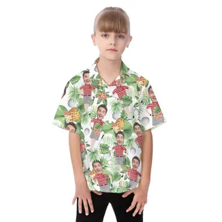 Custom Face Golf Player Hawaiian Shirt For Kids