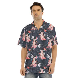 Tropical Flamingo Cat Hawaiian Shirt