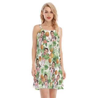 Custom Your Face Playing Basketball Hawaiian Dress For Summer