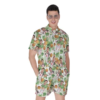 Personalized Basketball Player Aloha Short Romper For Men