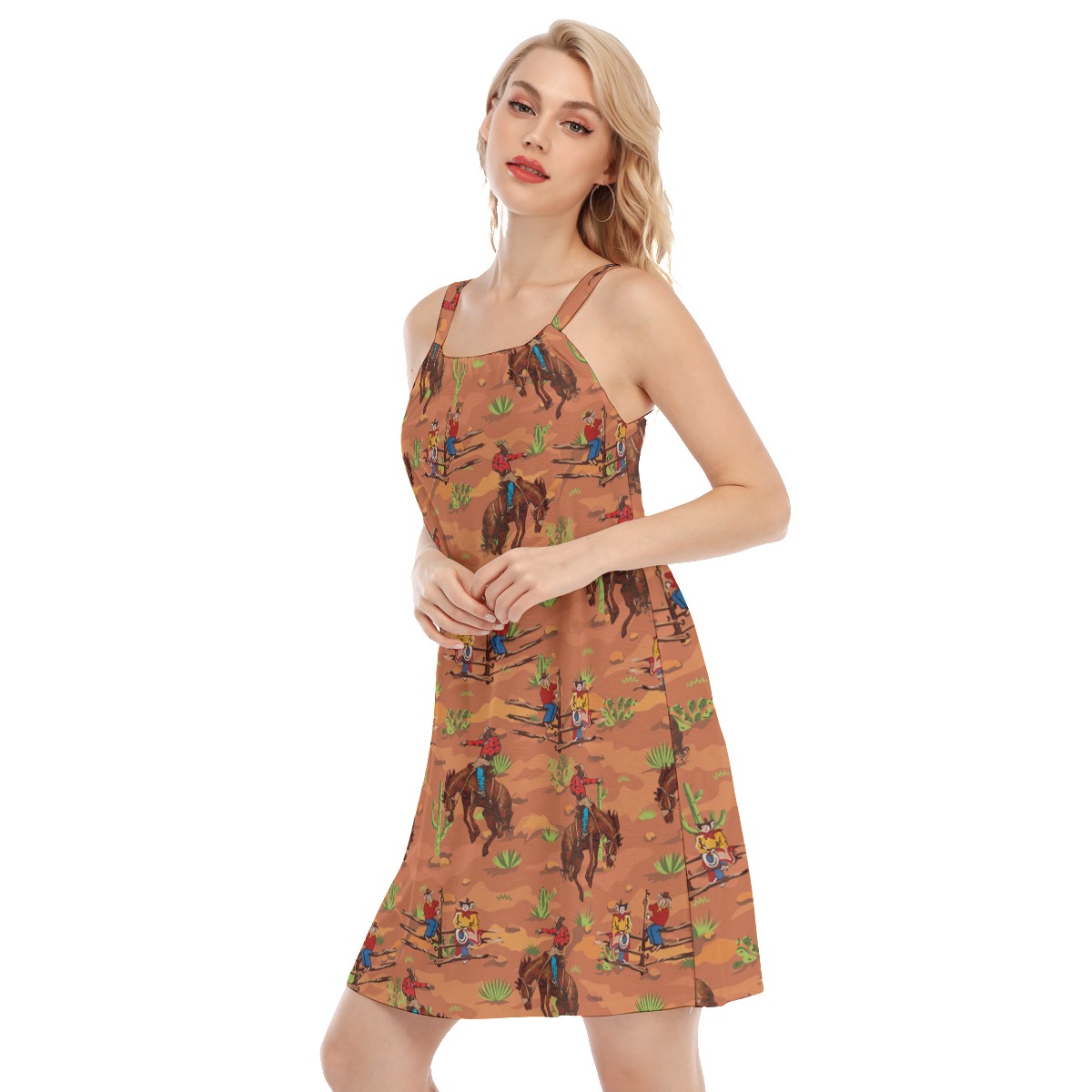 Women's Western Cowboy Hawaiian Dress For Summer
