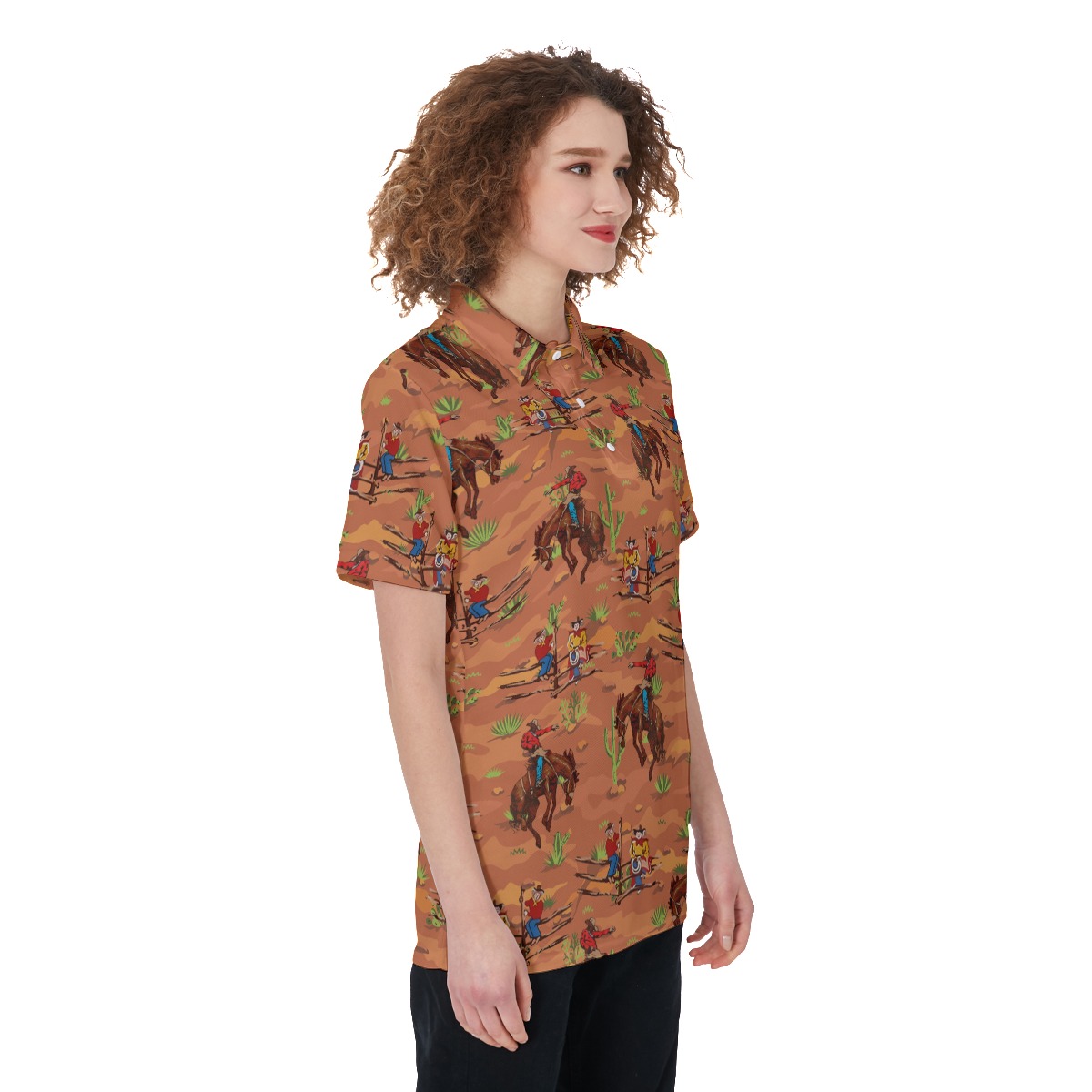 Western Cowboy Women Golf Shirt