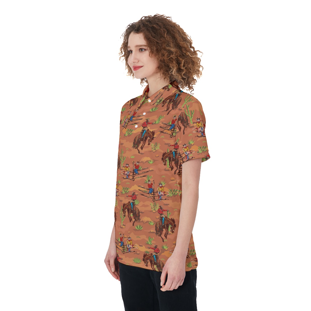 Western Cowboy Women Golf Shirt