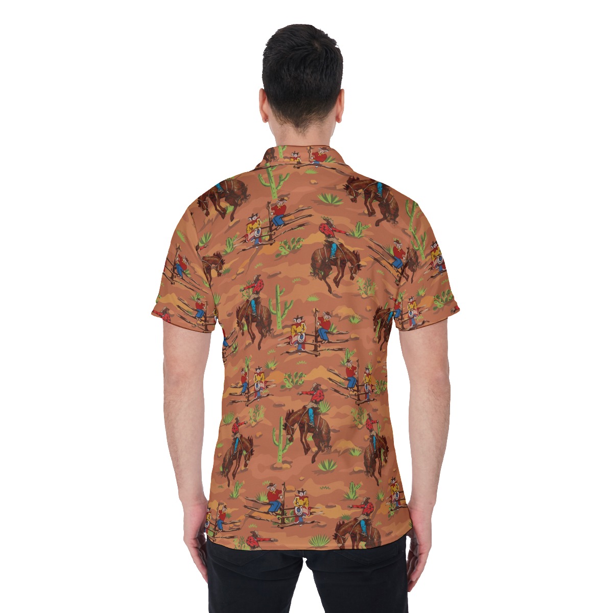Cool Western Cowboy Men's Polo Shirt