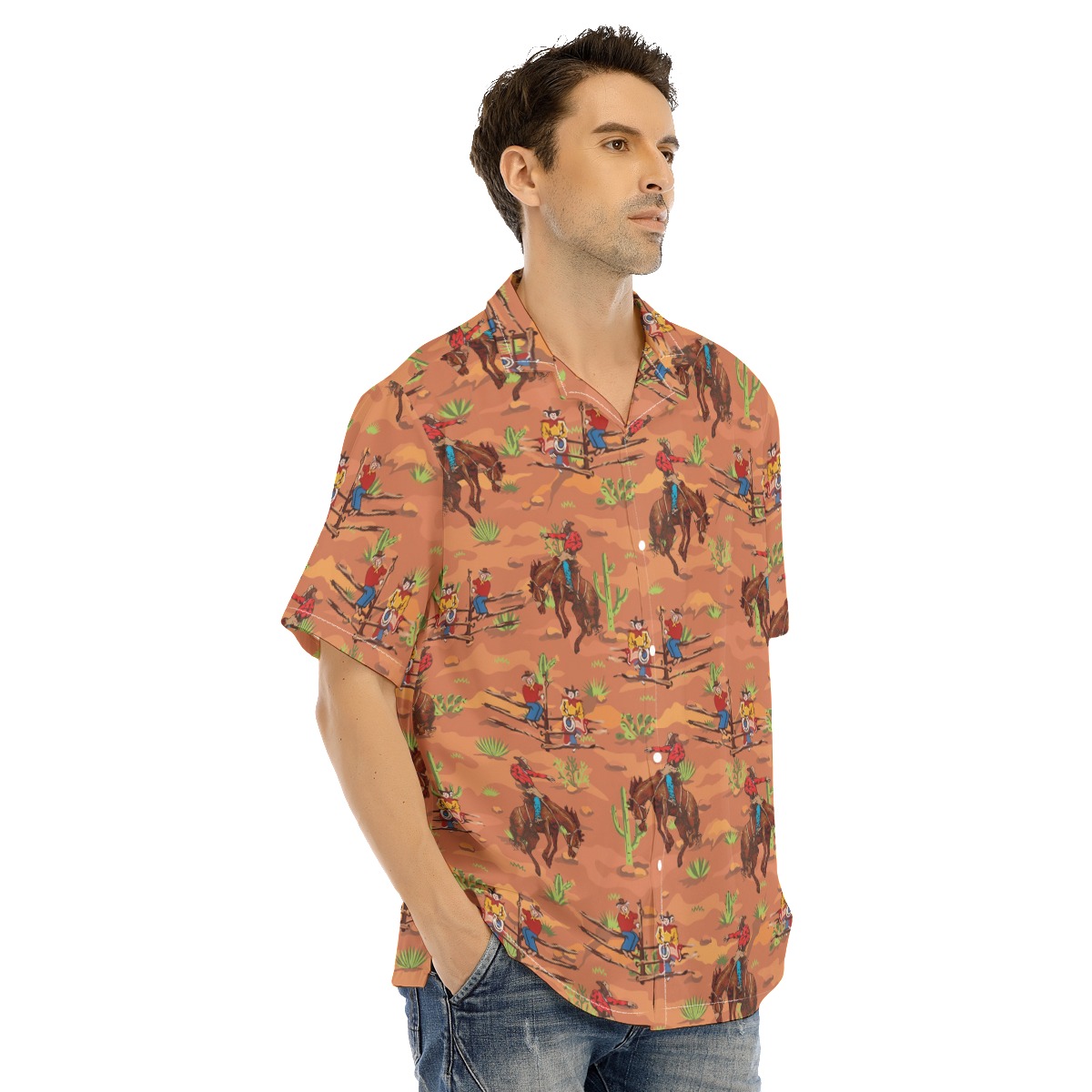 Western Cowboy Hawaiian Shirts For Men
