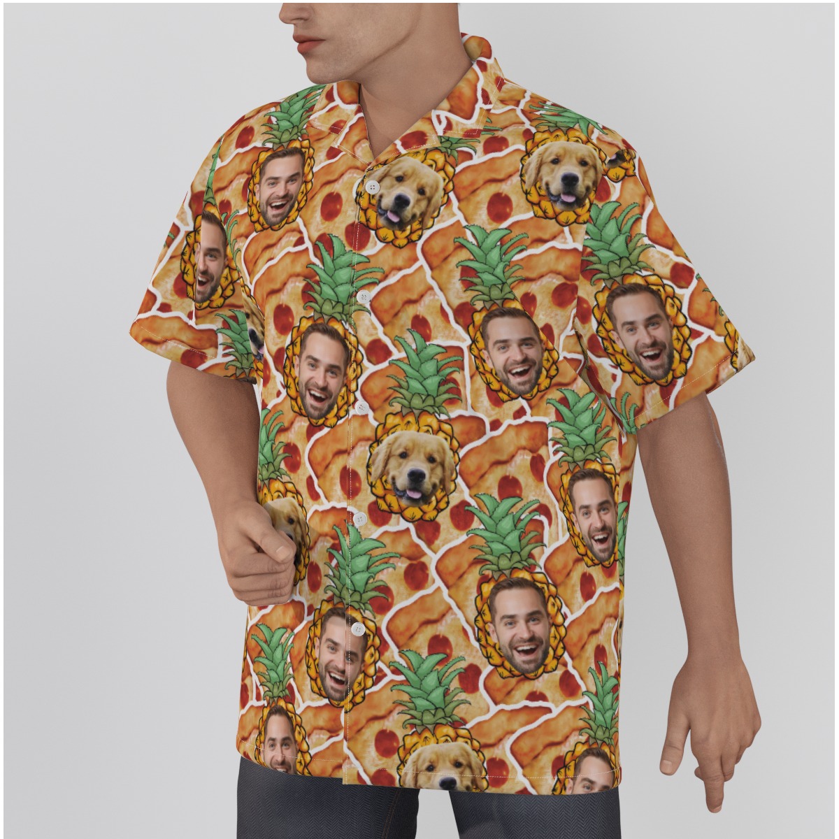 Funny Pineapple Pizza Hawaiian Shirt For Men