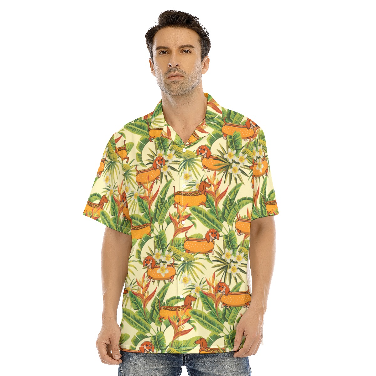 Funny Hot Dog Dachshund Hawaiian Shirt - variant image 1