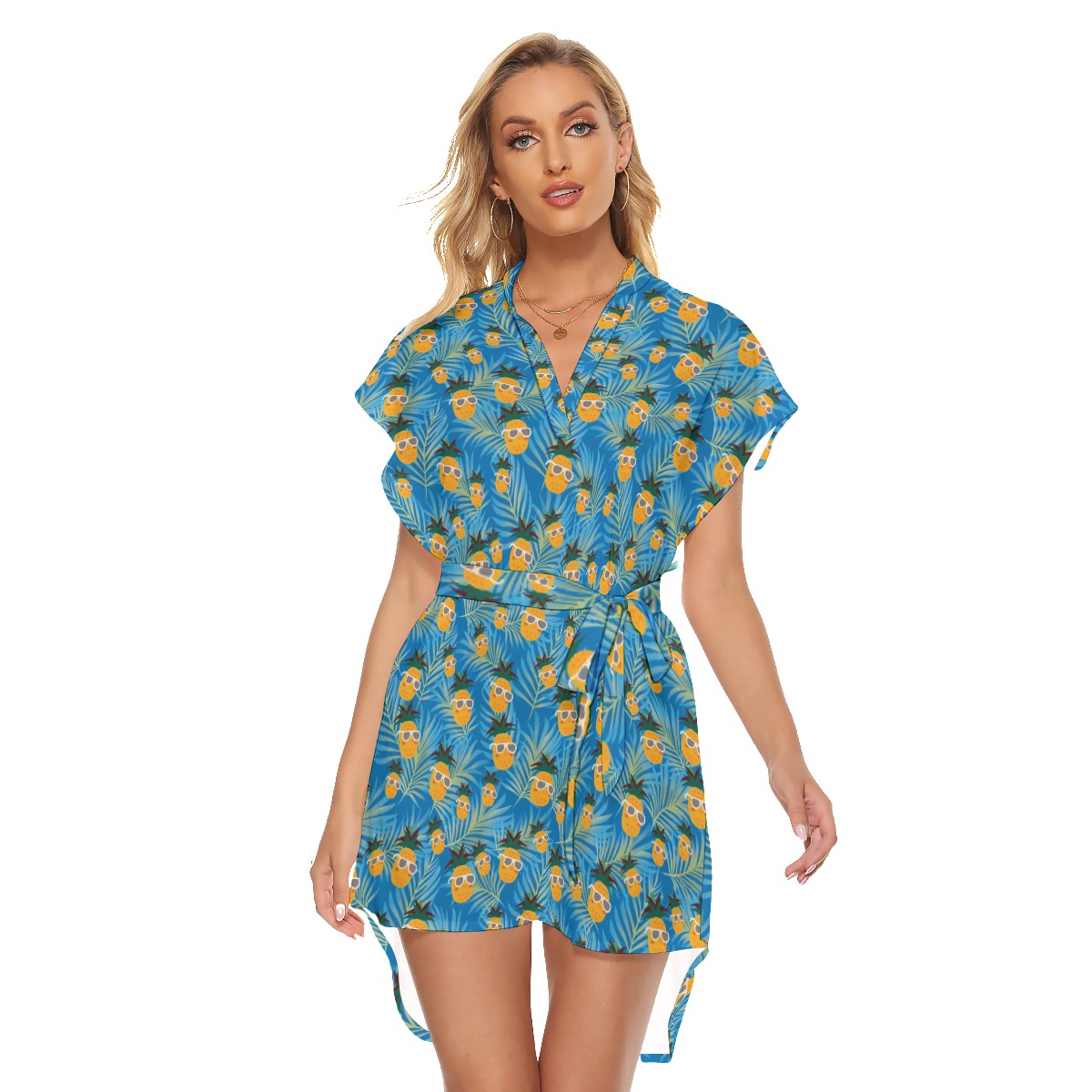 Tropical Pineapple Hawaiian Dresses For Women - variant image 1