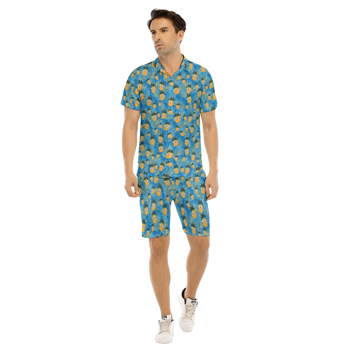 Pineapple Hawaiian Shirt And Shorts Set For Men - variant image 1