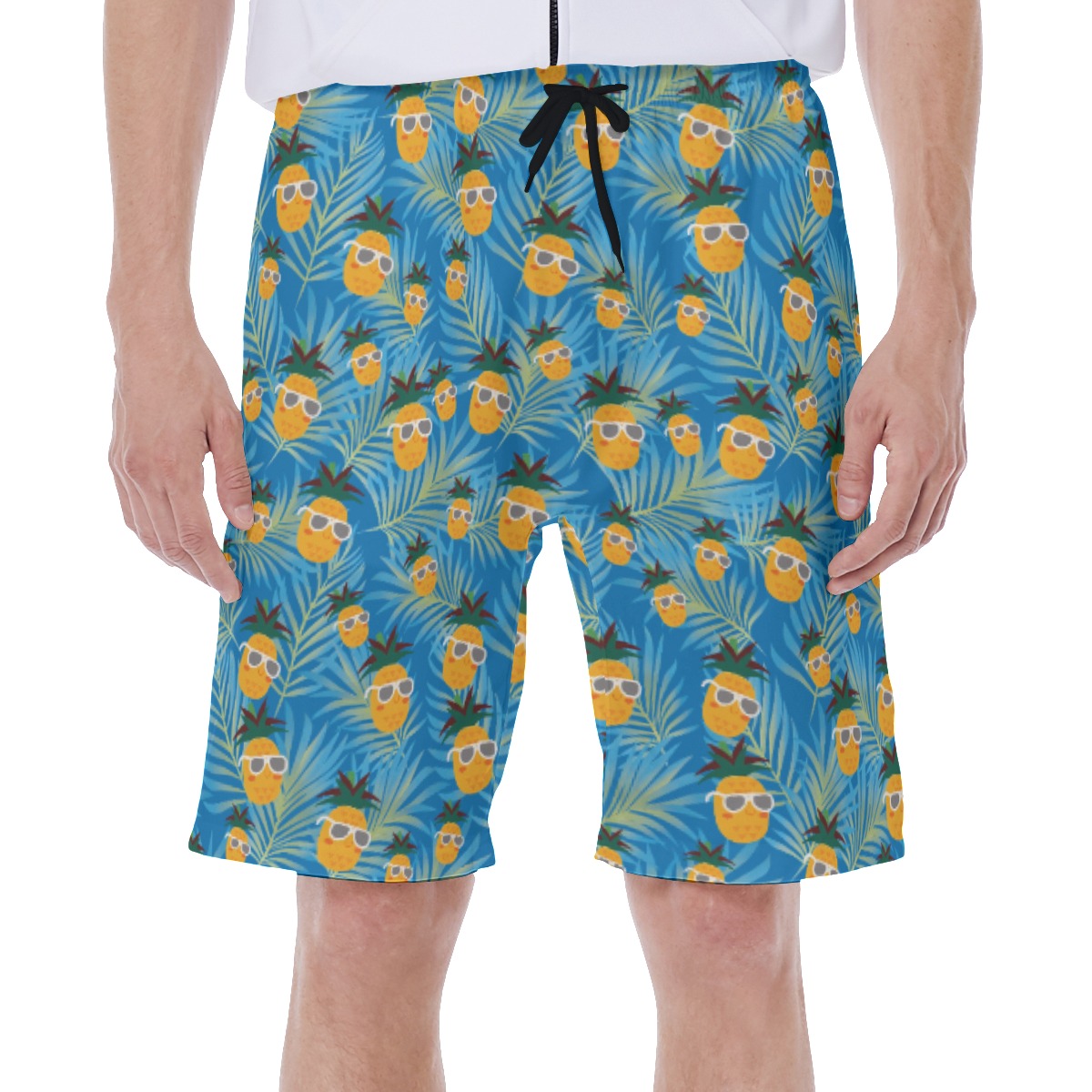Blue Pineapple Aloha Swim Trunks For Men - variant image 1