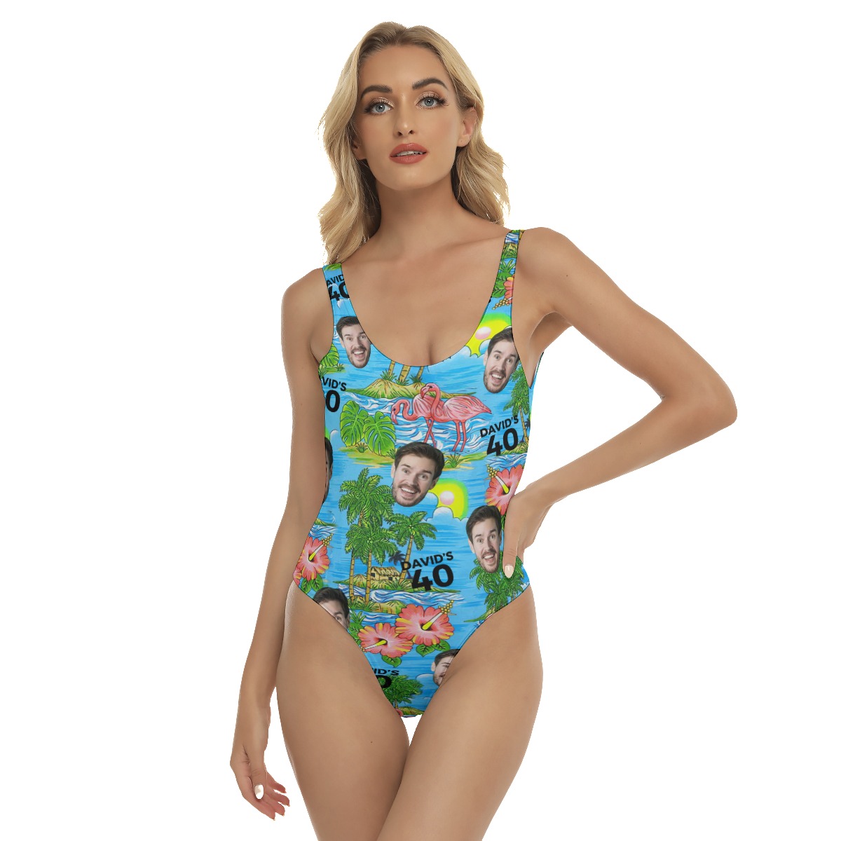 Custom Birthday Bathing Suit With Face And Age - variant image 1