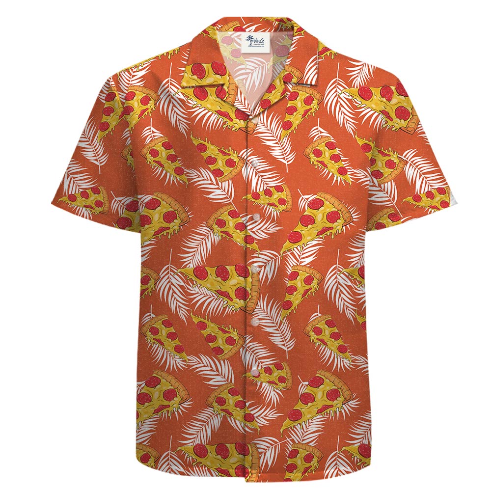 Pizza Cotton Hawaiian Shirt - variant image 1