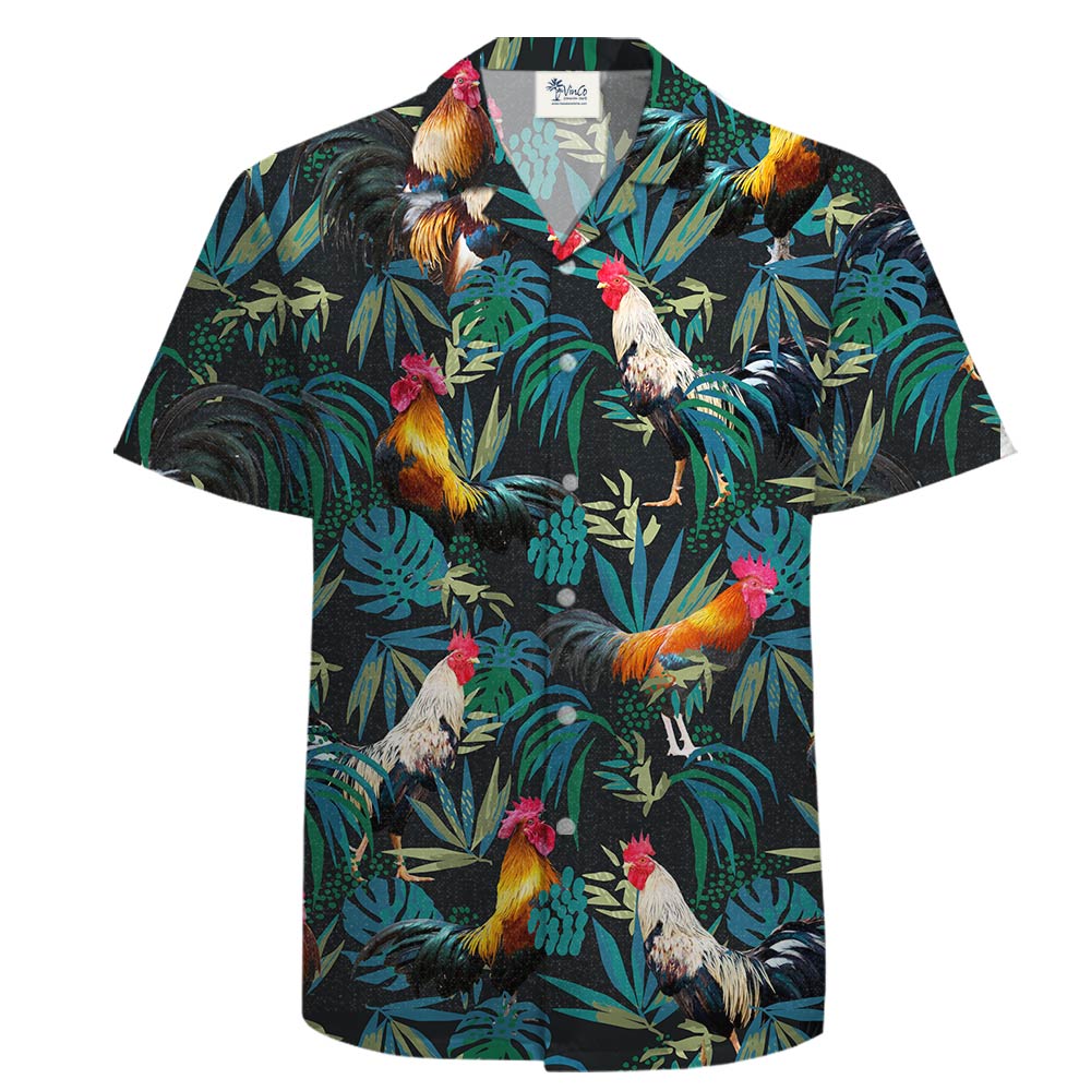 Rooster Cotton Hawaiian Shirts For Men - variant image 1