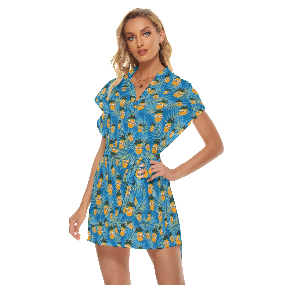 Tropical Pineapple Hawaiian Dresses For Women