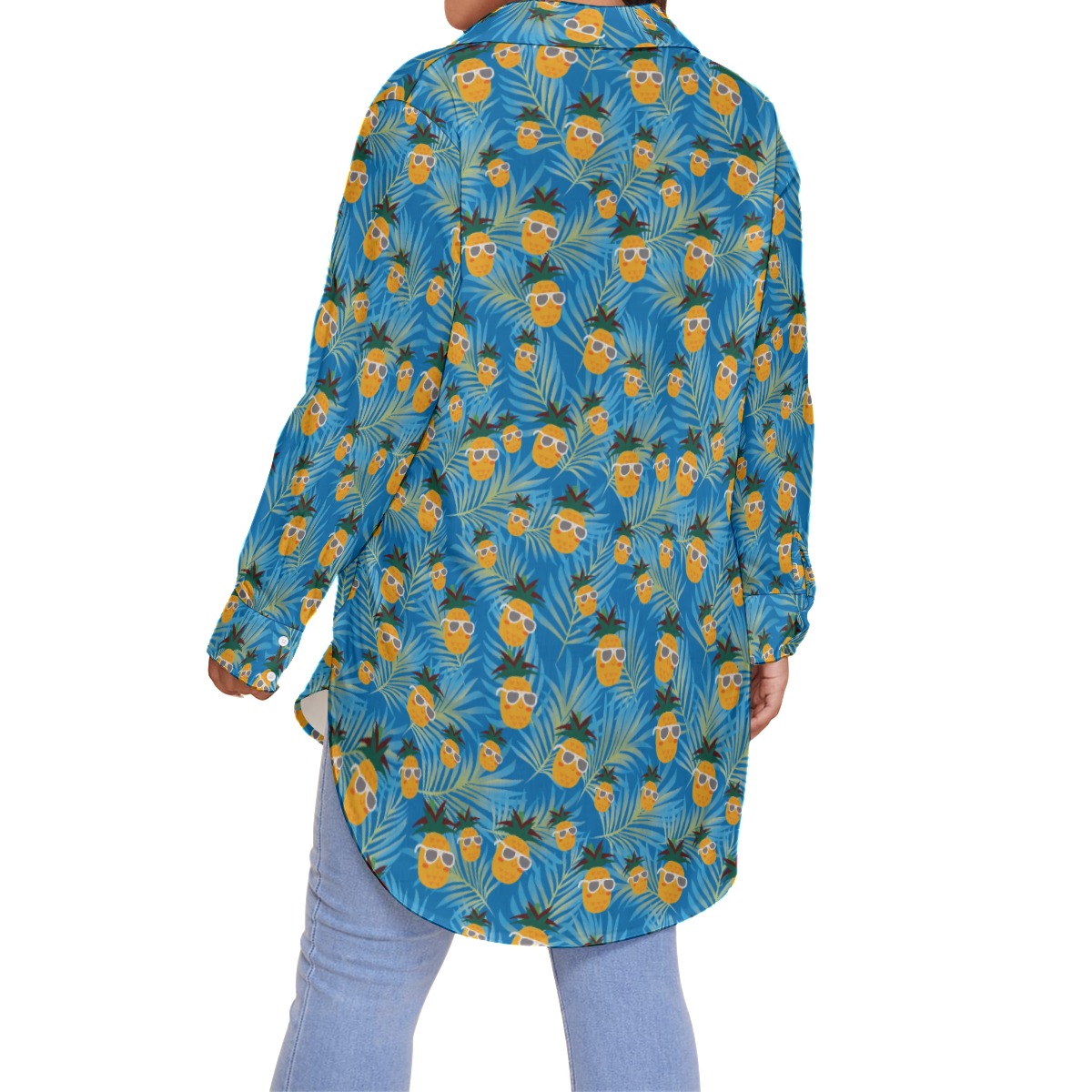 Cool Pineapple Plus Size Hawaiian Shirt For Women