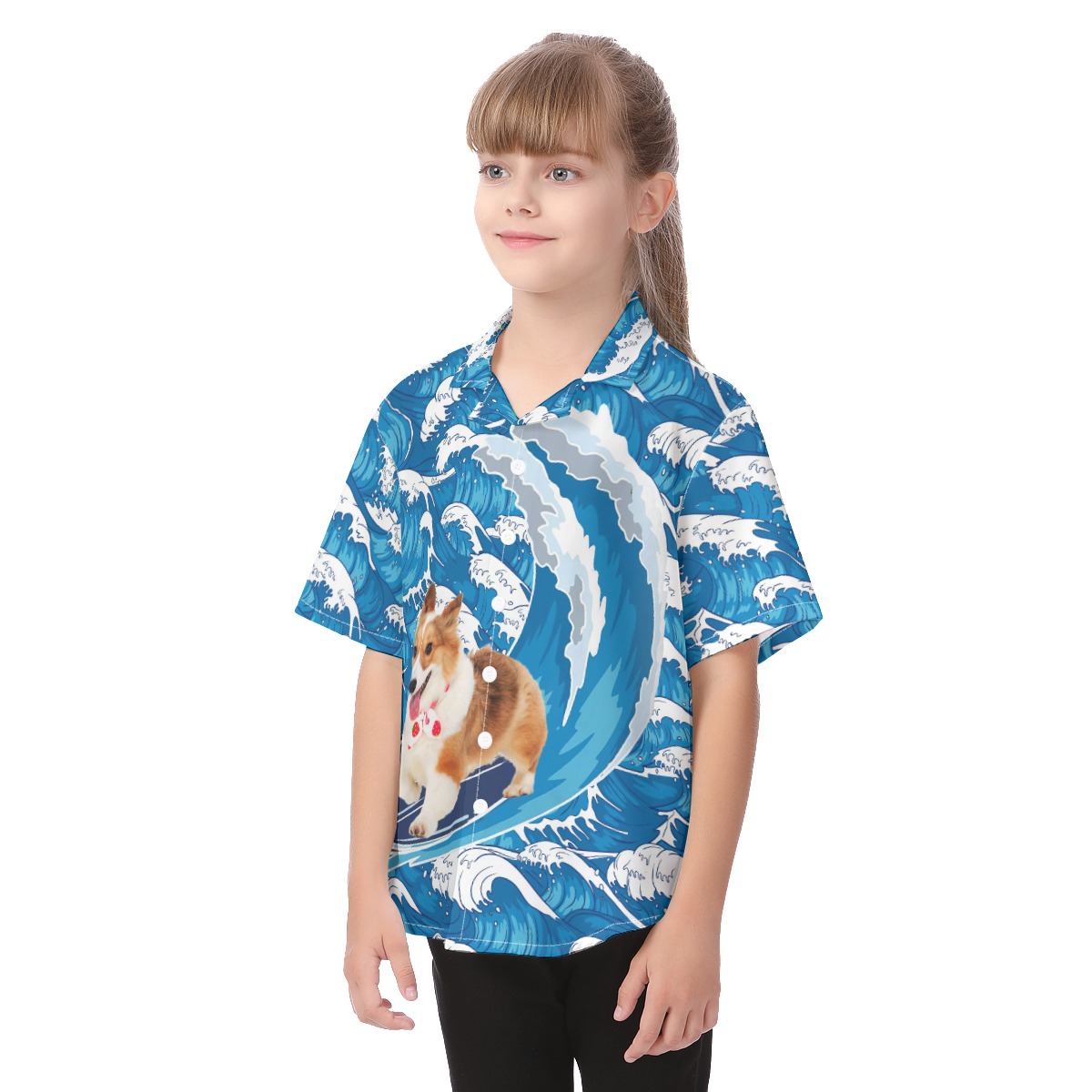 Custom Your Dog Surfing Hawaiian Shirt For Kids