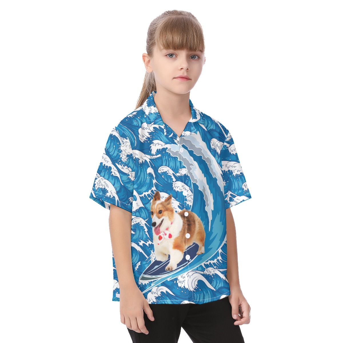 Custom Your Dog Surfing Hawaiian Shirt For Kids