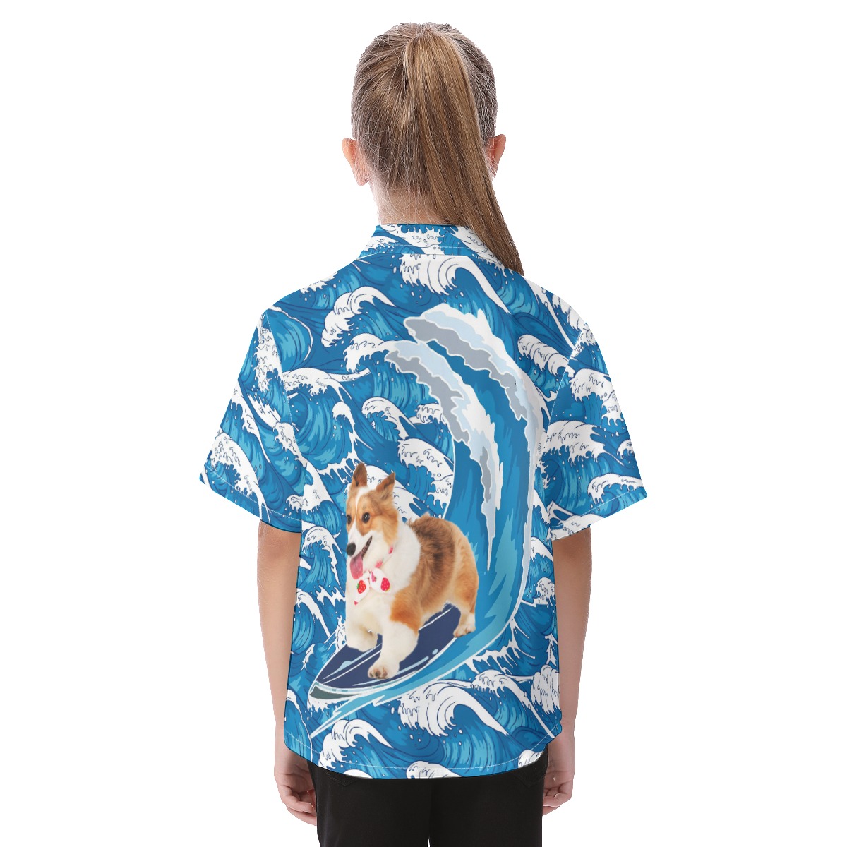 Custom Your Dog Surfing Hawaiian Shirt For Kids