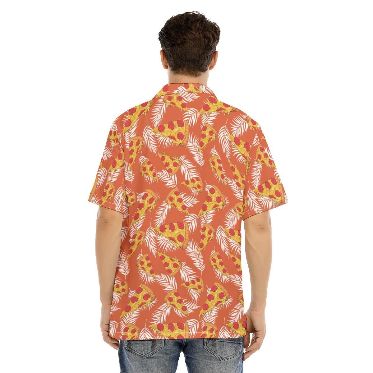 Pizza Orange Hawaiian Shirt