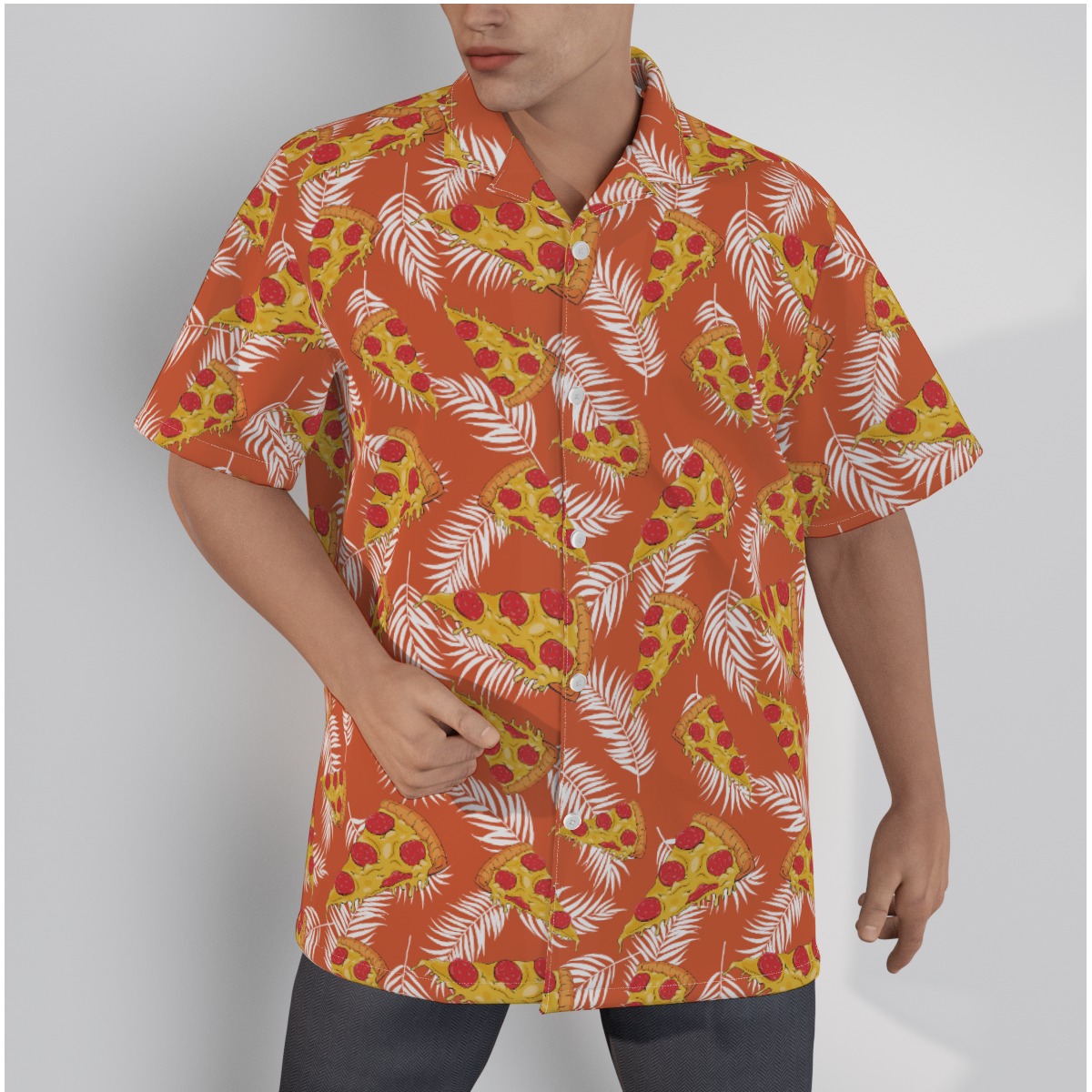 Pizza Cotton Hawaiian Shirt