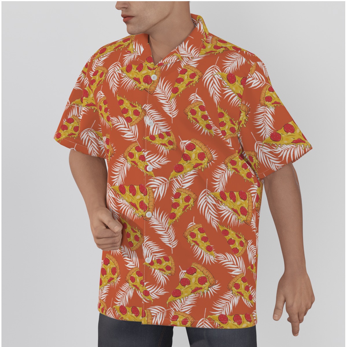 Pizza Cotton Hawaiian Shirt
