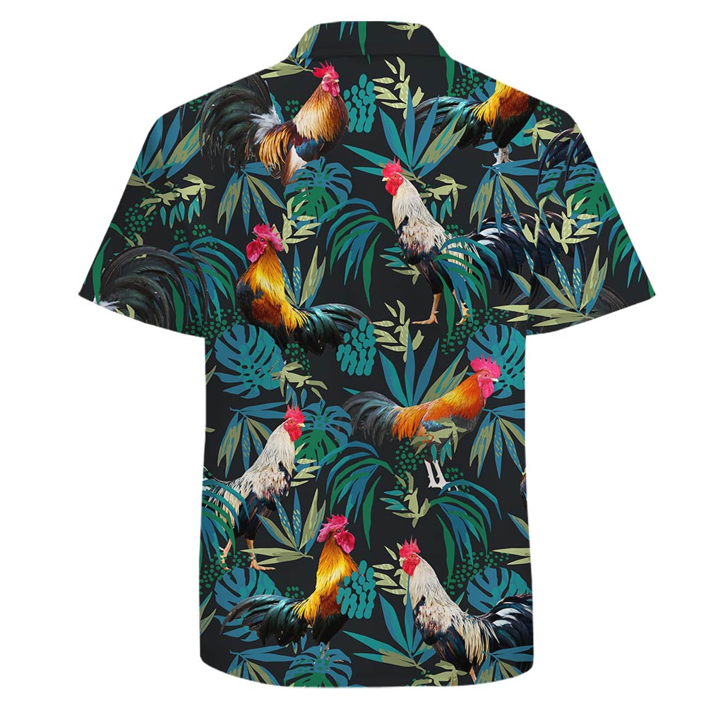 Rooster Cotton Hawaiian Shirts For Men