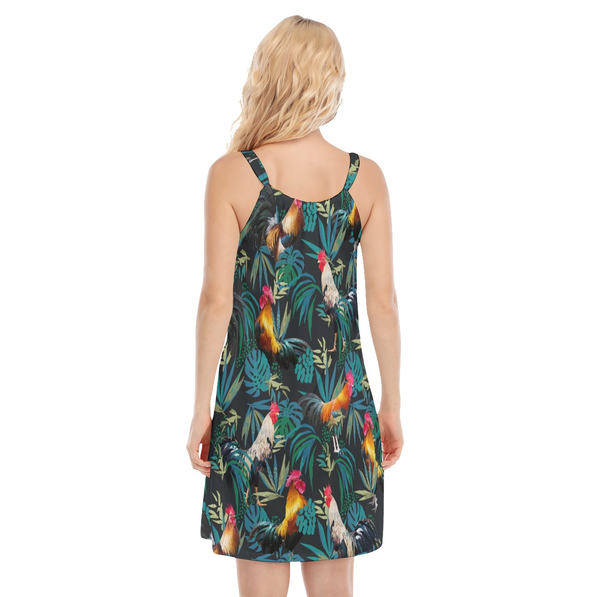 Rooster Hawaiian Cami Dress For Women