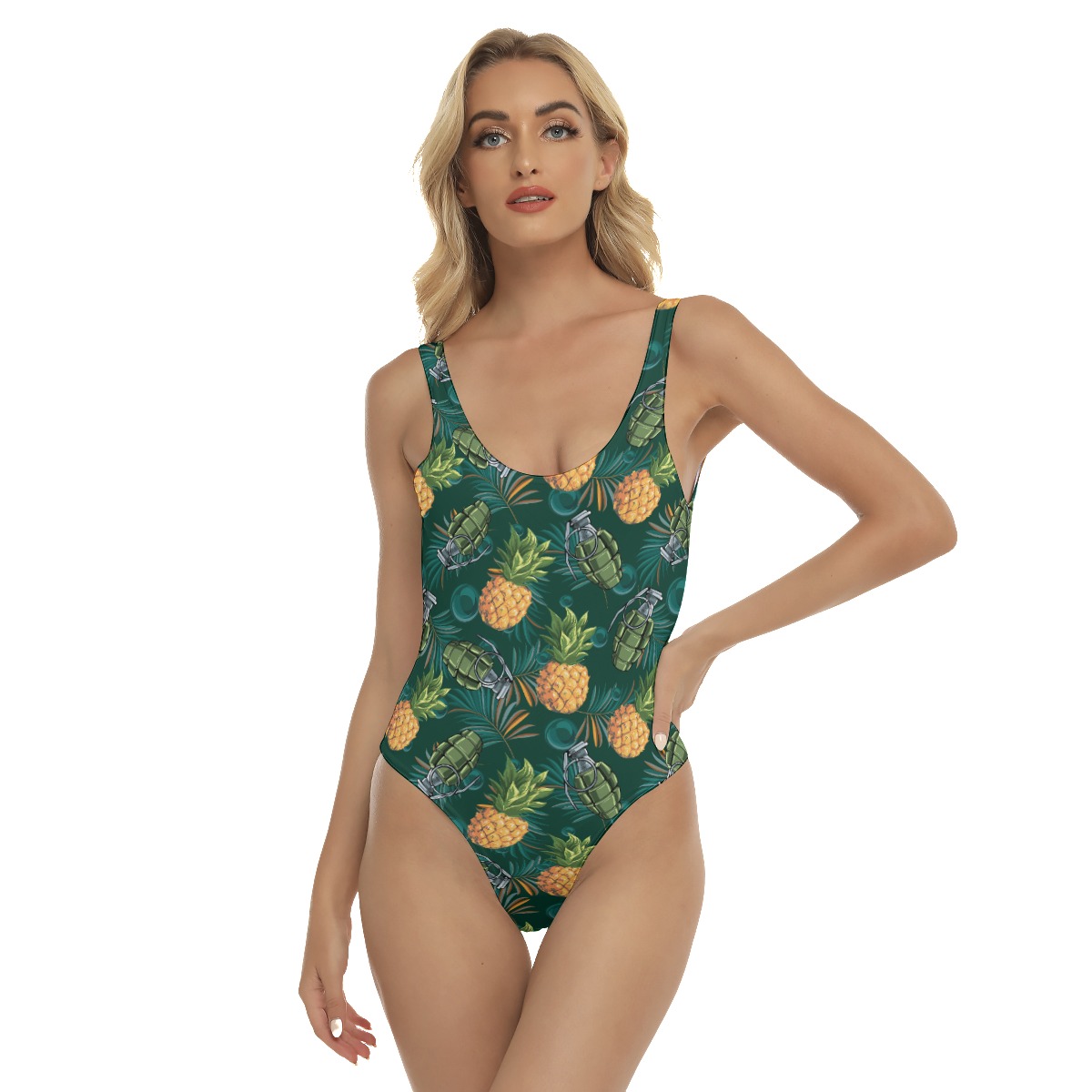 Pineapple Grenade Tropical Hawaiian Swimsuit For Women - variant image 1