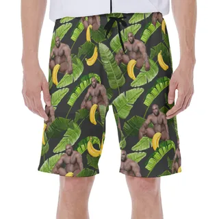Barry Wood Banana Aloha Swim Trunks For Men
