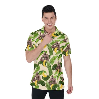 Tropical Barry Wood Hawaiian Golf Shirt For Men