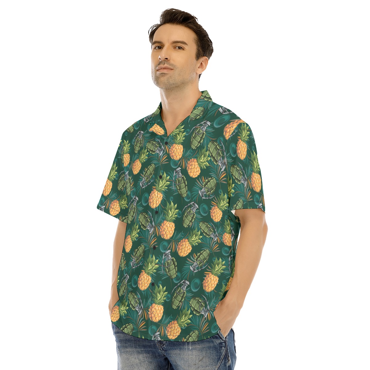 Pineapple Grenade Tropical Hawaiian Shirt