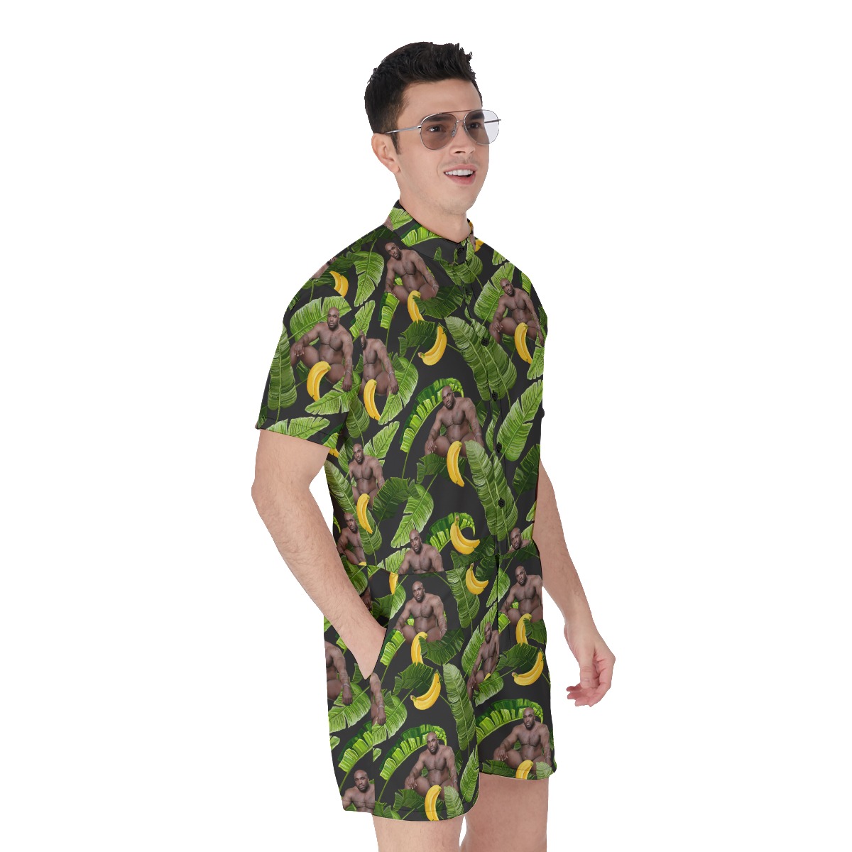 Funny Barry Wood Tropical Romper For Men