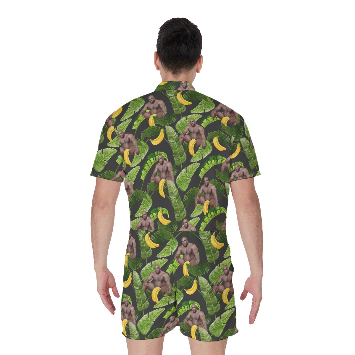 Funny Barry Wood Tropical Romper For Men