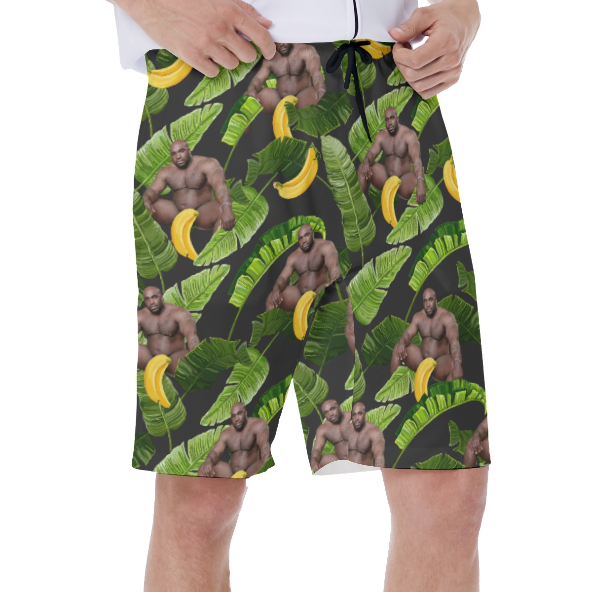 Barry Wood Banana Aloha Swim Trunks For Men
