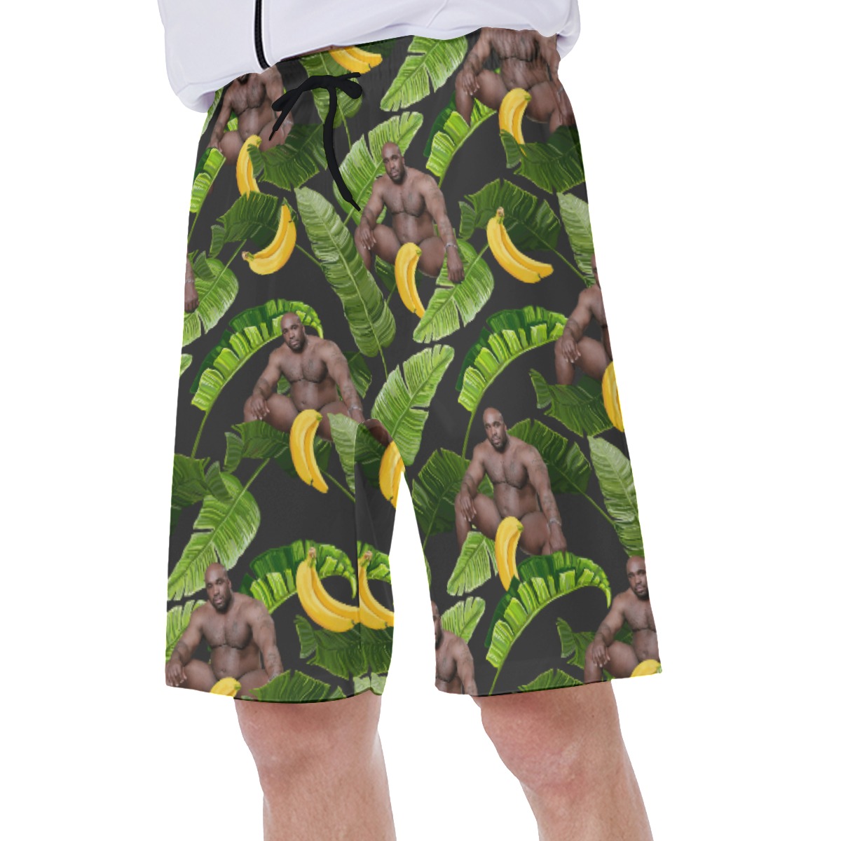 Barry Wood Banana Aloha Swim Trunks For Men