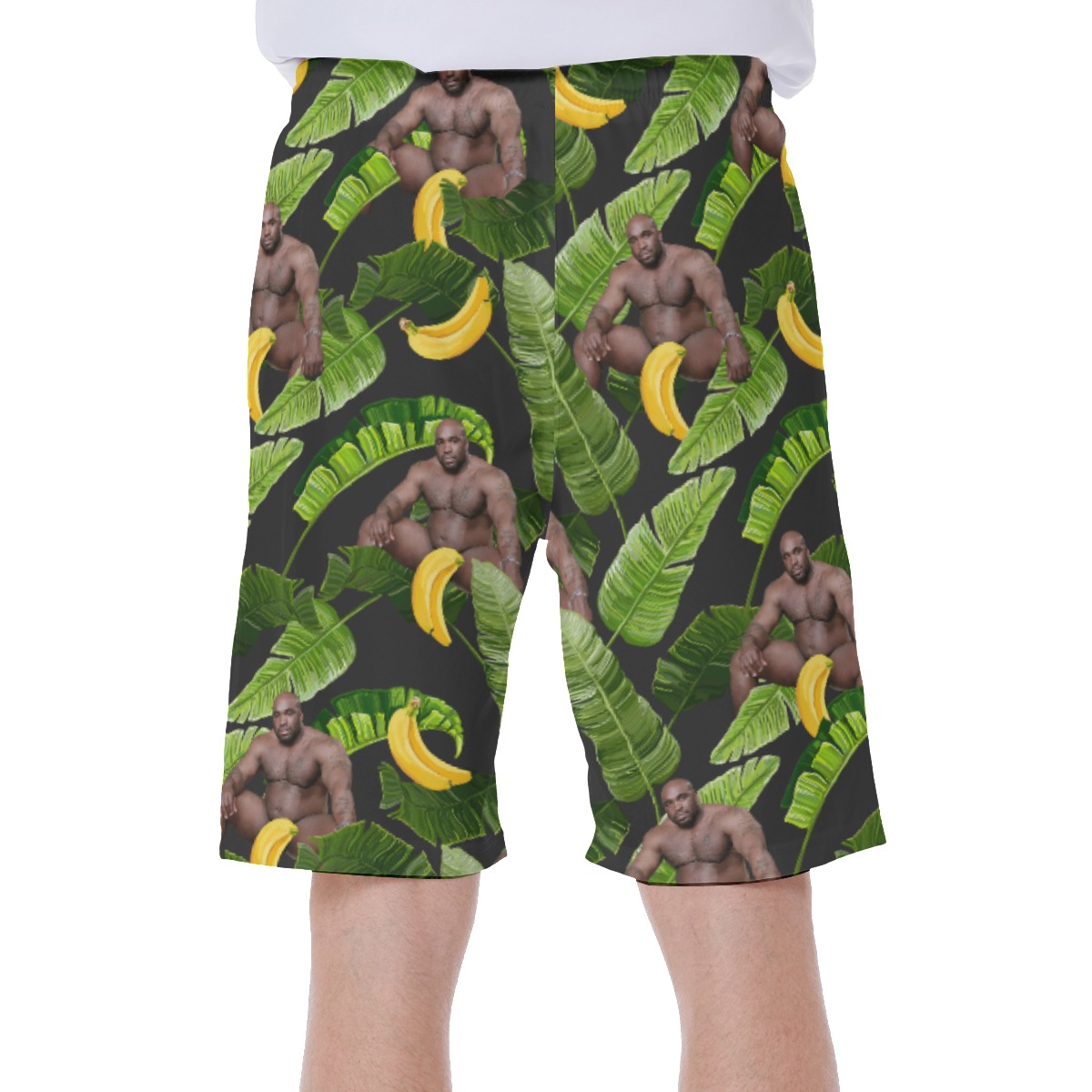 Barry Wood Banana Aloha Swim Trunks For Men