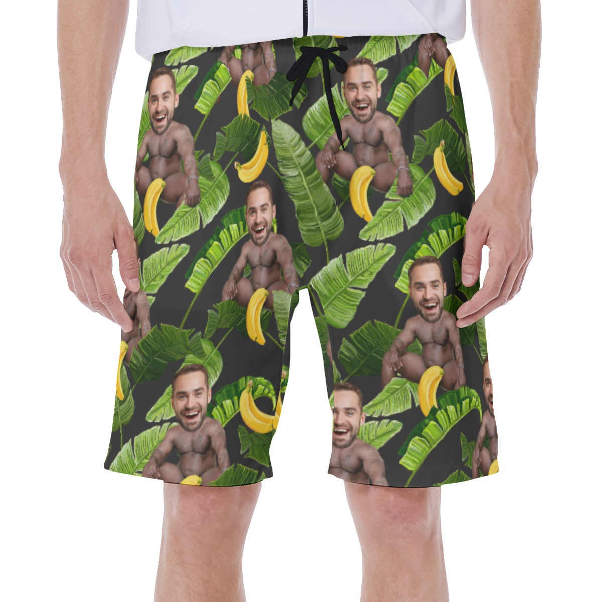 Personalized Faces Barry Wood Swim Trunks For Men - variant image 1