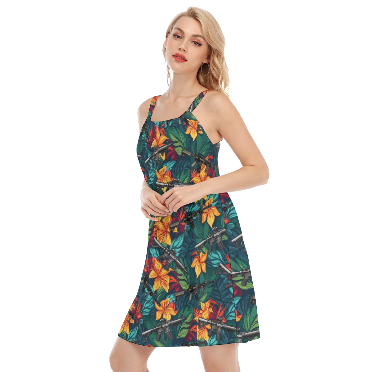 Floral Gun Aloha Cami Dress For Women
