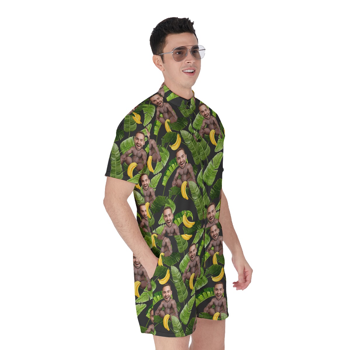 Personalized Face Barry Wood Romper For Men