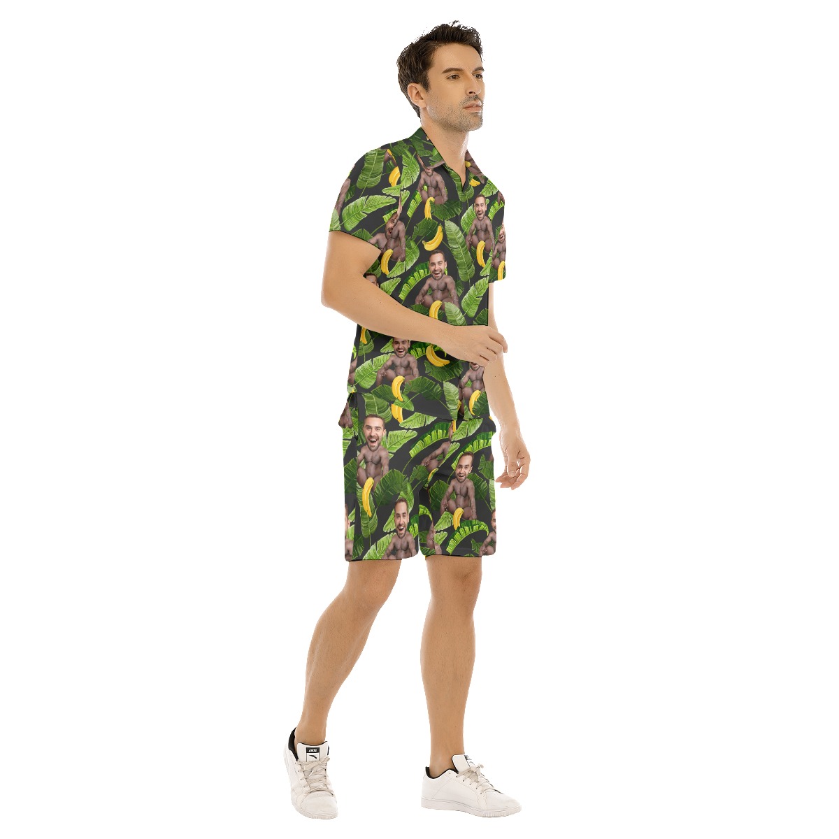 Custom Barry Wood Face Aloha Shirt Set For Men