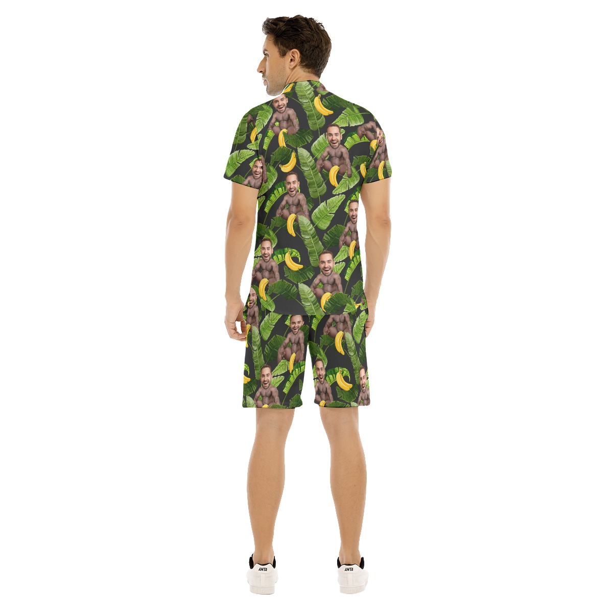 Custom Barry Wood Face Aloha Shirt Set For Men