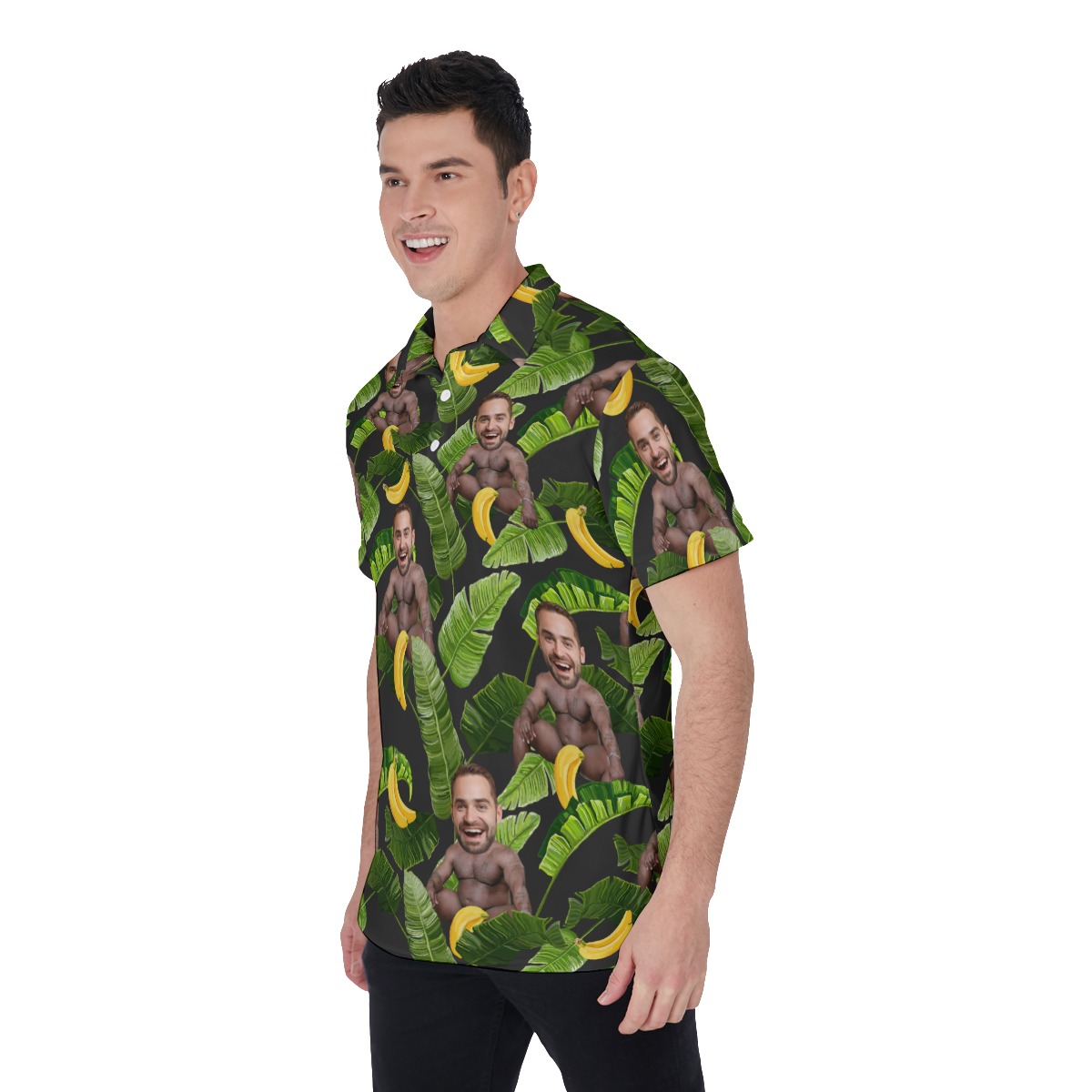 Custom Multiple Faces Barry Wood Tropical Hawaiian Polo Shirt