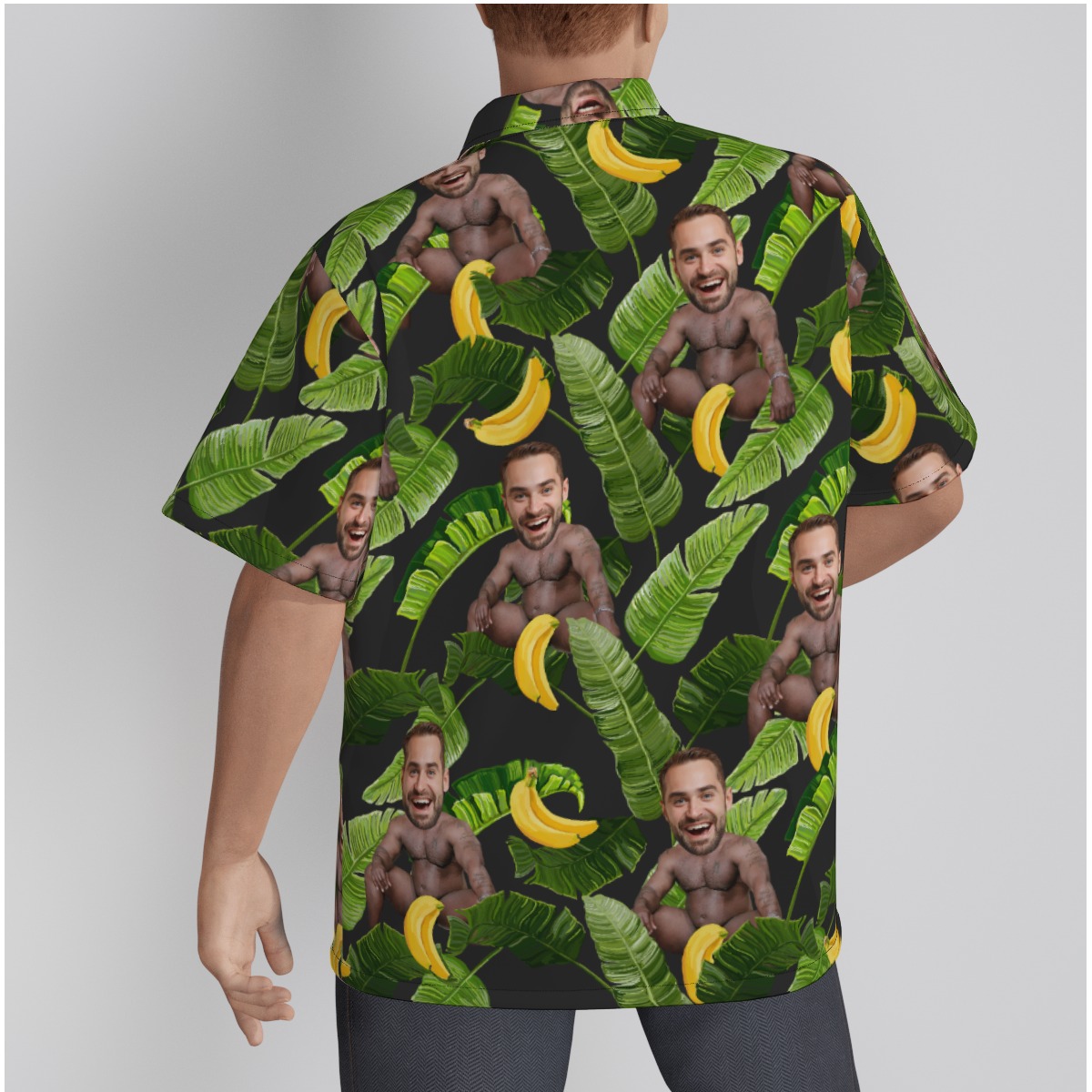 Funny Banana Barry Wood Custom Face Hawaiian Shirt