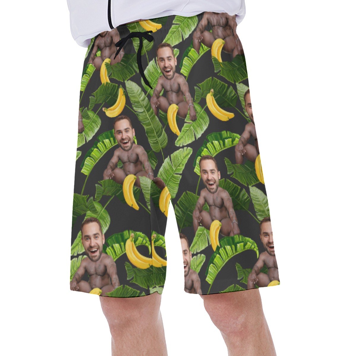Personalized Faces Barry Wood Swim Trunks For Men