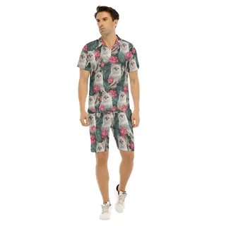 Custom Cat Hawaiian Outfits Shirt Shorts For Men