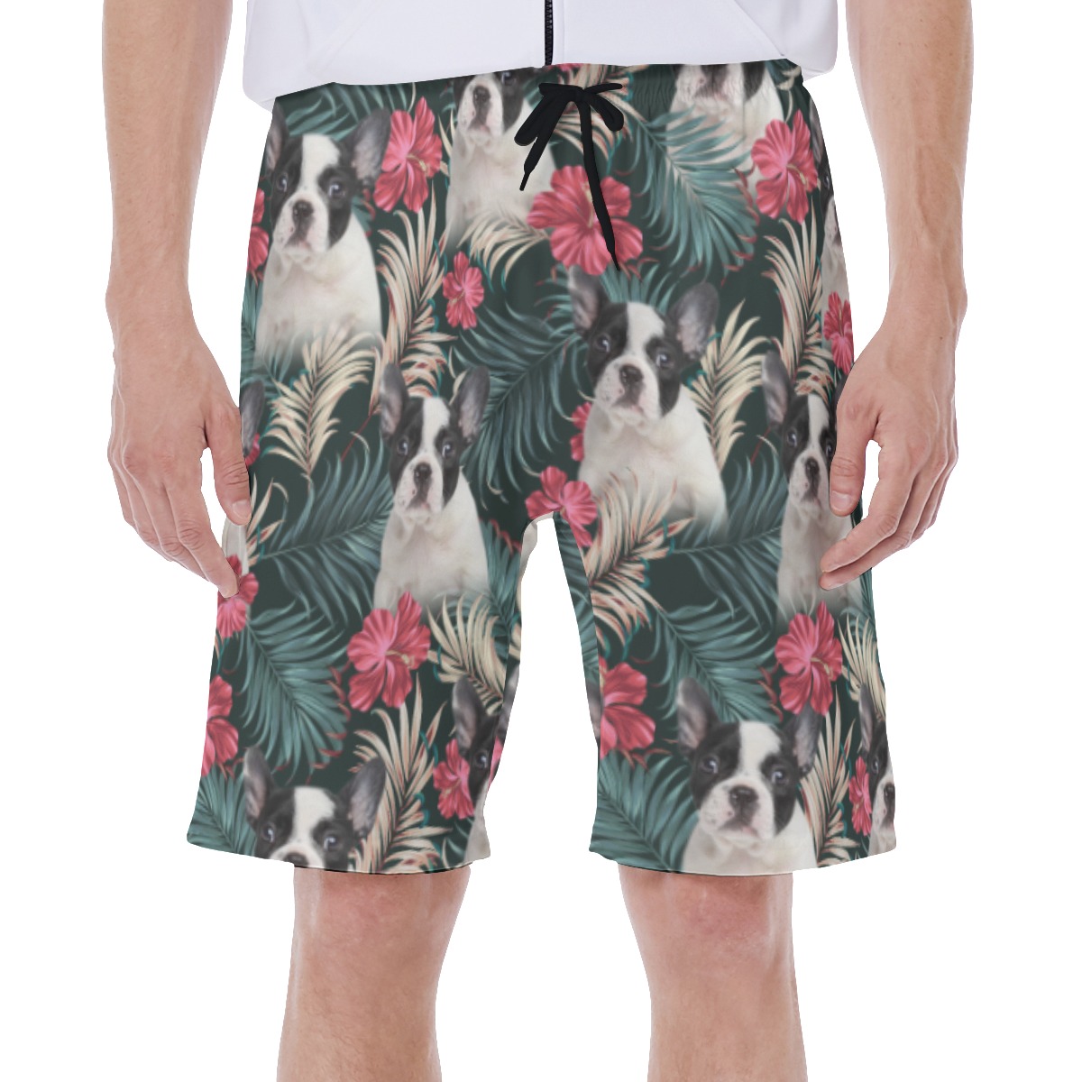 Customize Dog Face Hawaiian Swim Trunks - variant image 1