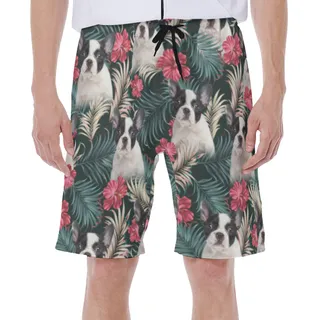 Customize Dog Face Hawaiian Swim Trunks