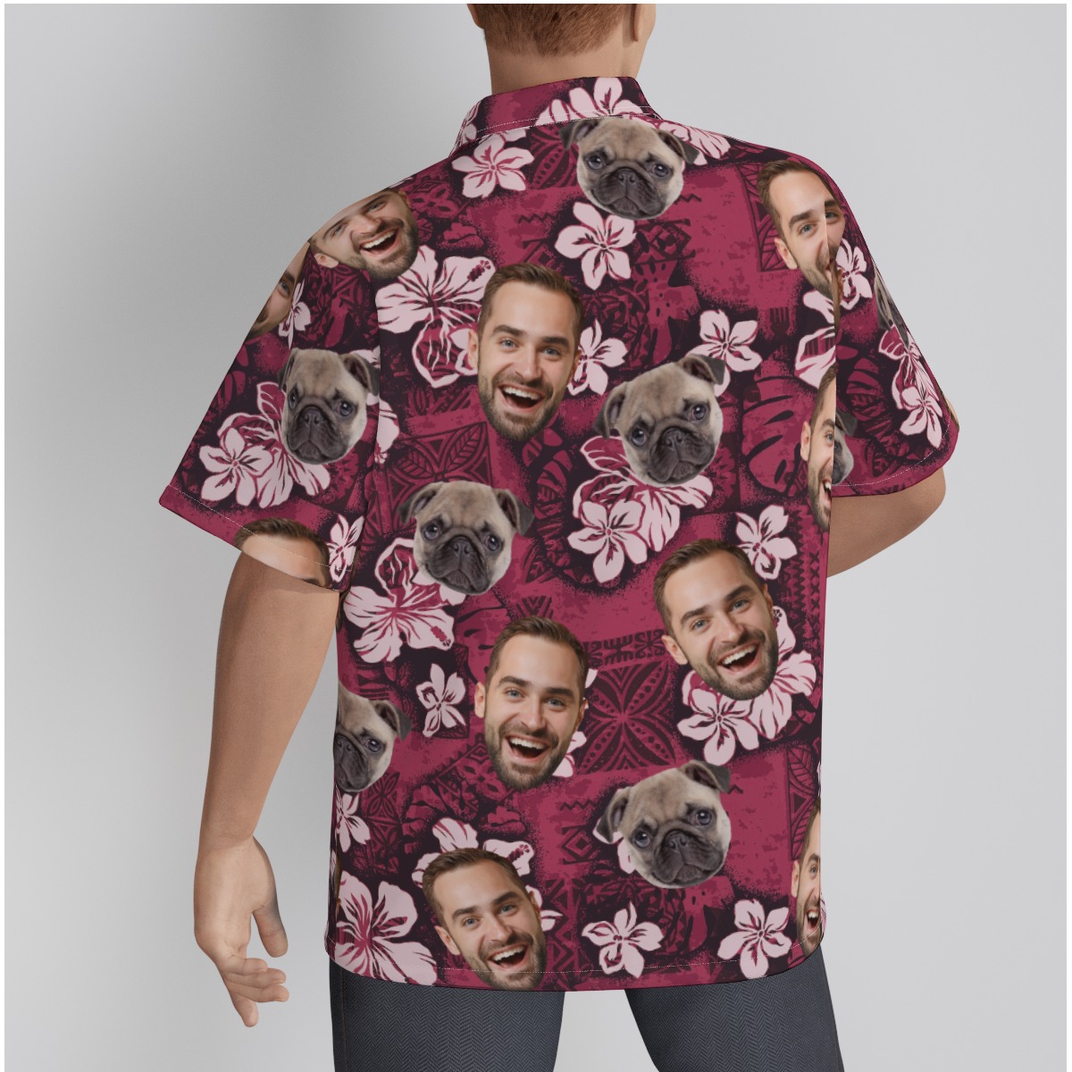 Custom Pink Hawaiian Shirt With Multiple Faces