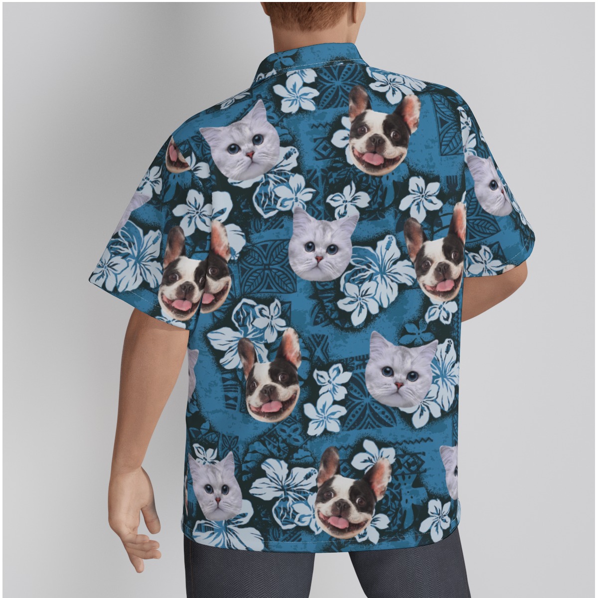 Personalized Dog Cat Multiple Faces Hawaiian Beach Shirt
