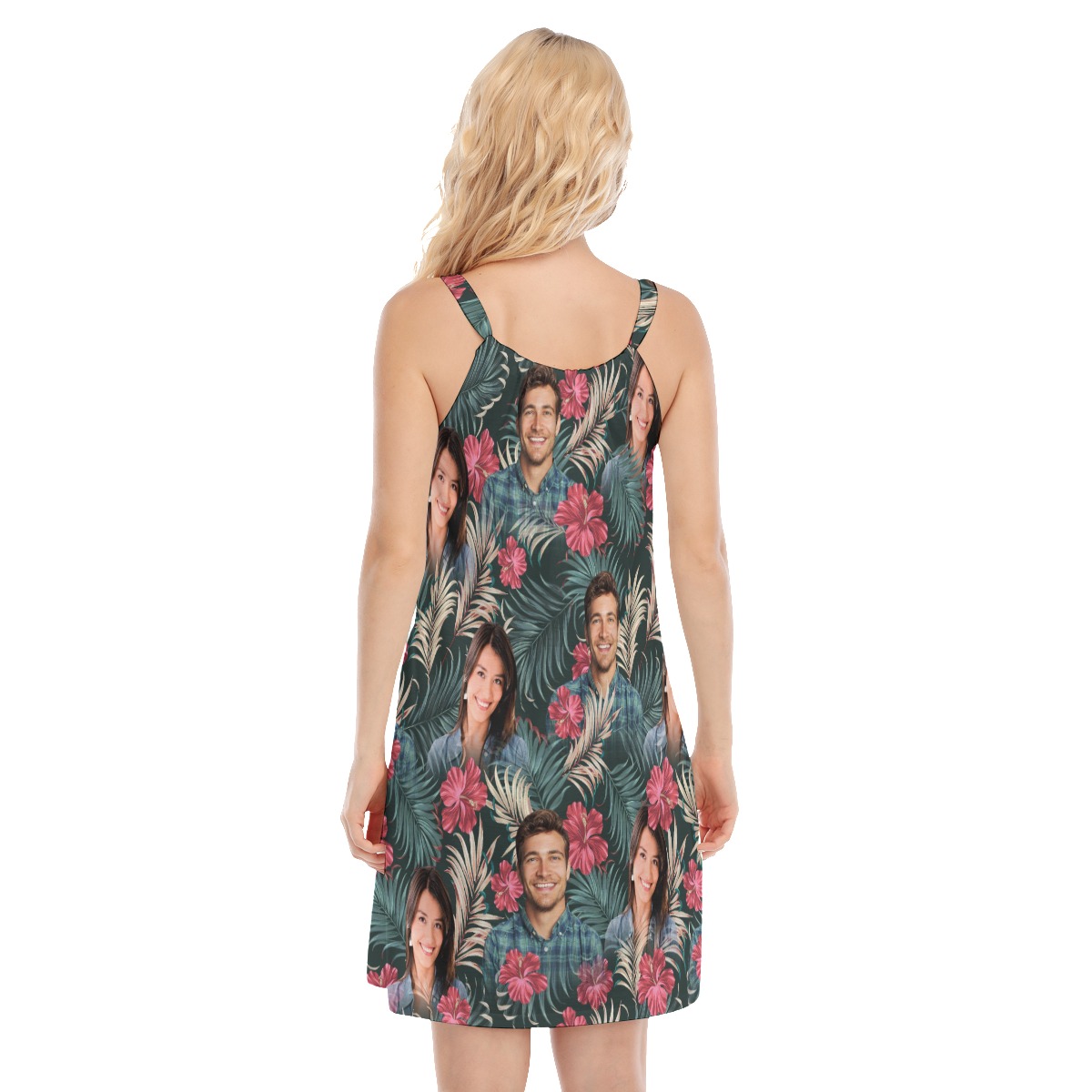 Personalized Photo Face Hawaiian Cami Dress For Summer